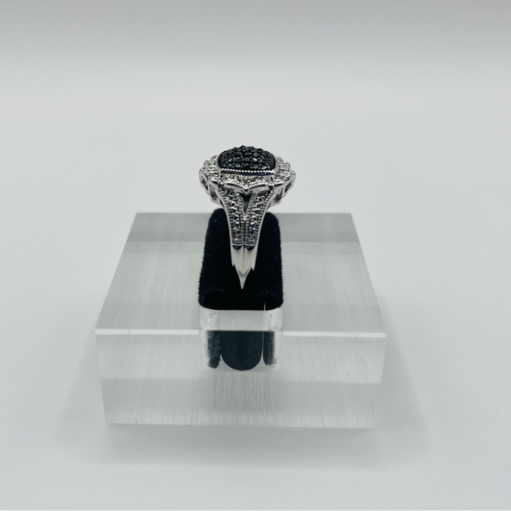 Rhodium Plated Diamond Accented Ring - Picture 4 of 7